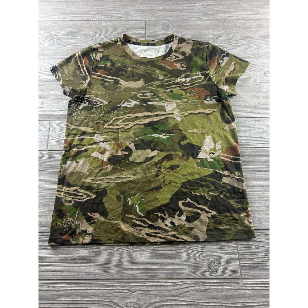 Under Armour The Classic Tee Green Camo Womens Large Short Sleeve Slim T-Shirt